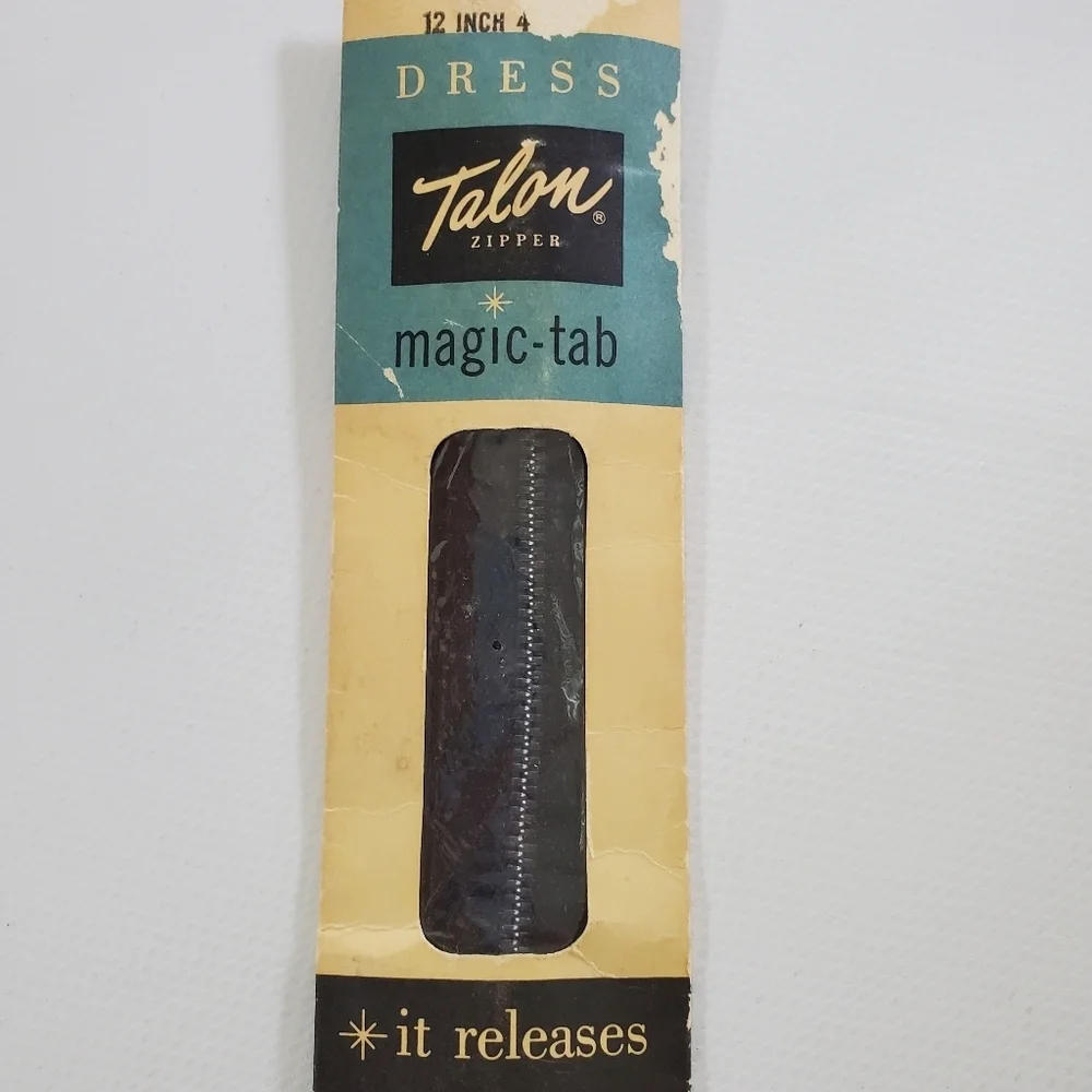 Talon Vintage Zippers Set Of 5 Metal & Nylon Zippers NIP